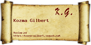 Kozma Gilbert névjegykártya