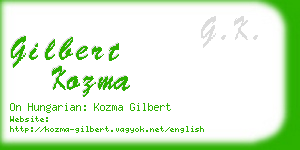 gilbert kozma business card